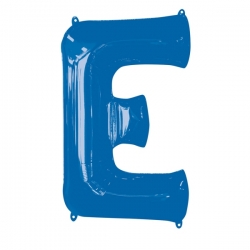 Balon foliowy litera E Niebieski 81 cm